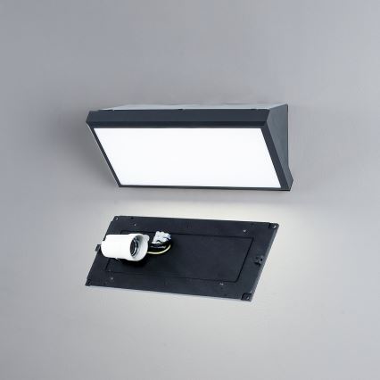 Brilagi - Iluminação de parede exterior TRIANGLE 1xE27/60W/230V antracite IP65