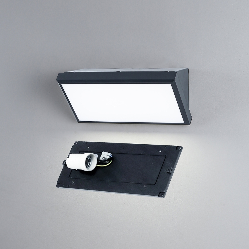 Brilagi - Iluminação de parede exterior TRIANGLE 1xE27/60W/230V antracite IP65