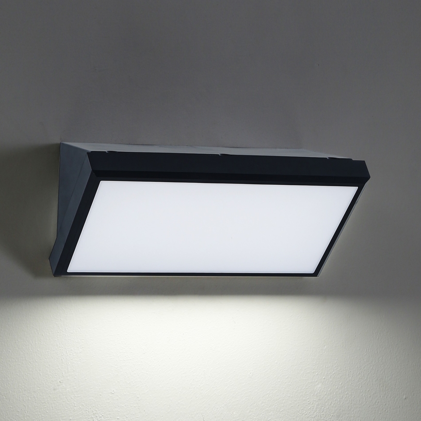 Brilagi - Iluminação de parede exterior TRIANGLE 1xE27/60W/230V preto IP65