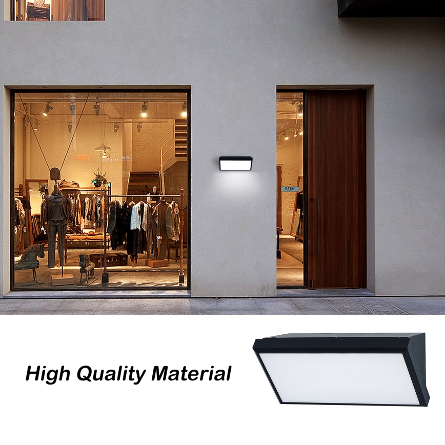 Brilagi - Iluminação de parede exterior TRIANGLE 1xE27/60W/230V preto IP65