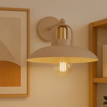 Brilagi - Iluminação de parede FLAMENGO 1xE27/60W/230V bege