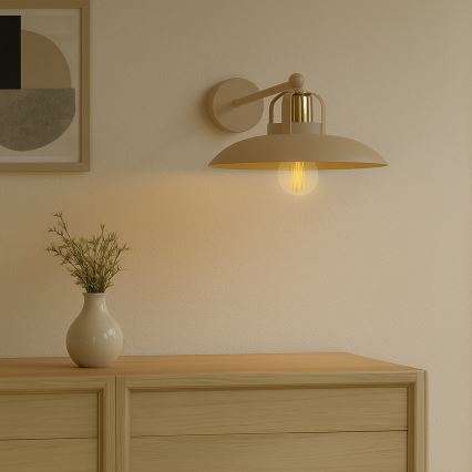 Brilagi - Iluminação de parede FLAMENGO 1xE27/60W/230V bege