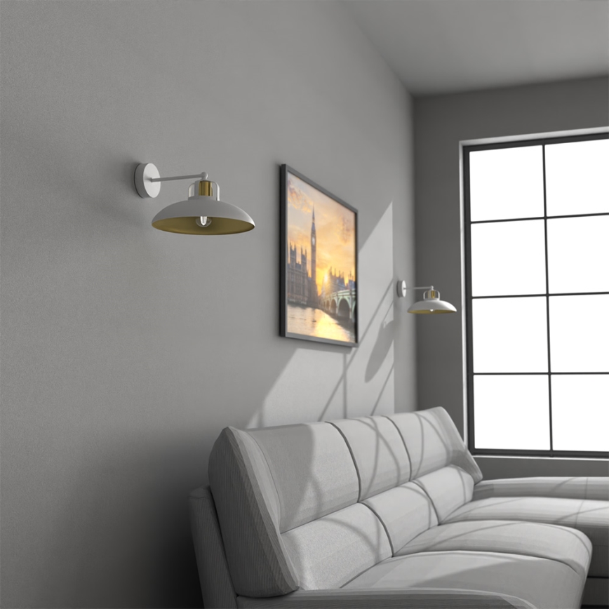 Brilagi - Iluminação de parede FLAMENGO 1xE27/60W/230V branco