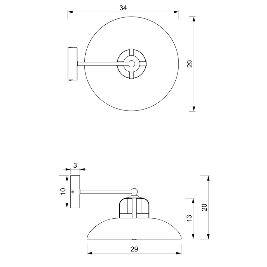 Brilagi - Iluminação de parede FLAMENGO 1xE27/60W/230V branco