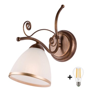 Brilagi - Iluminação de parede LED ANTICO 1xE27/60W/230V bronze pátina