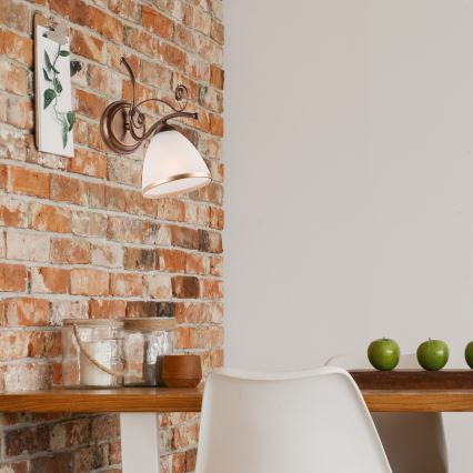 Brilagi - Iluminação de parede LED ANTICO 1xE27/60W/230V bronze pátina