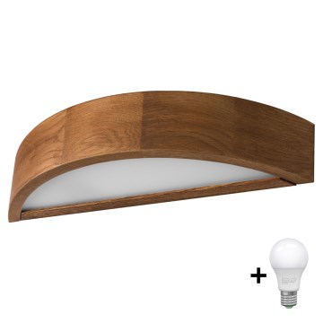 Brilagi - Iluminação de parede LED CARVALHO 1xE27/60W/230V carvalho cereja