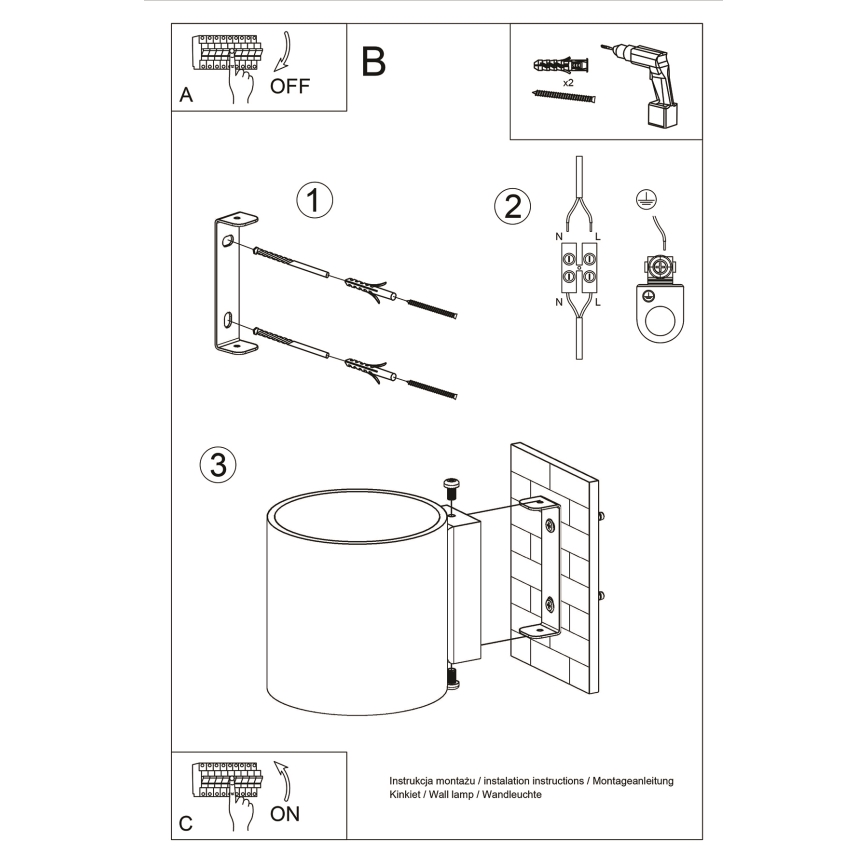 Brilagi -  Foco de parede LED FRIDA 1xG9/3,5W/230V