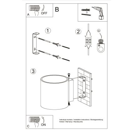 Brilagi -  Foco de parede LED FRIDA 1xG9/4W/230V cinzento