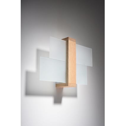Brilagi -  Iluminação de parede LED HERA 1xE27/7,5W/230V madeira