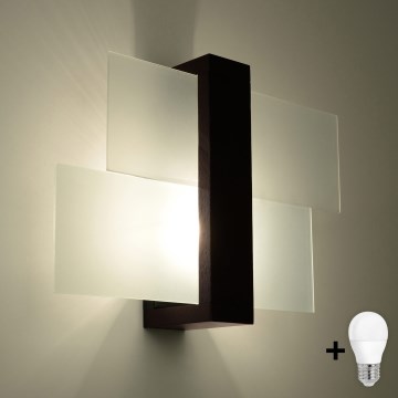 Brilagi -  Iluminação de parede LED HERA 1xE27/7,5W/230V wenge