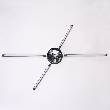 Brilagi - Iluminação de parede LED LUGO QUATTRO LED/16W/230V preto