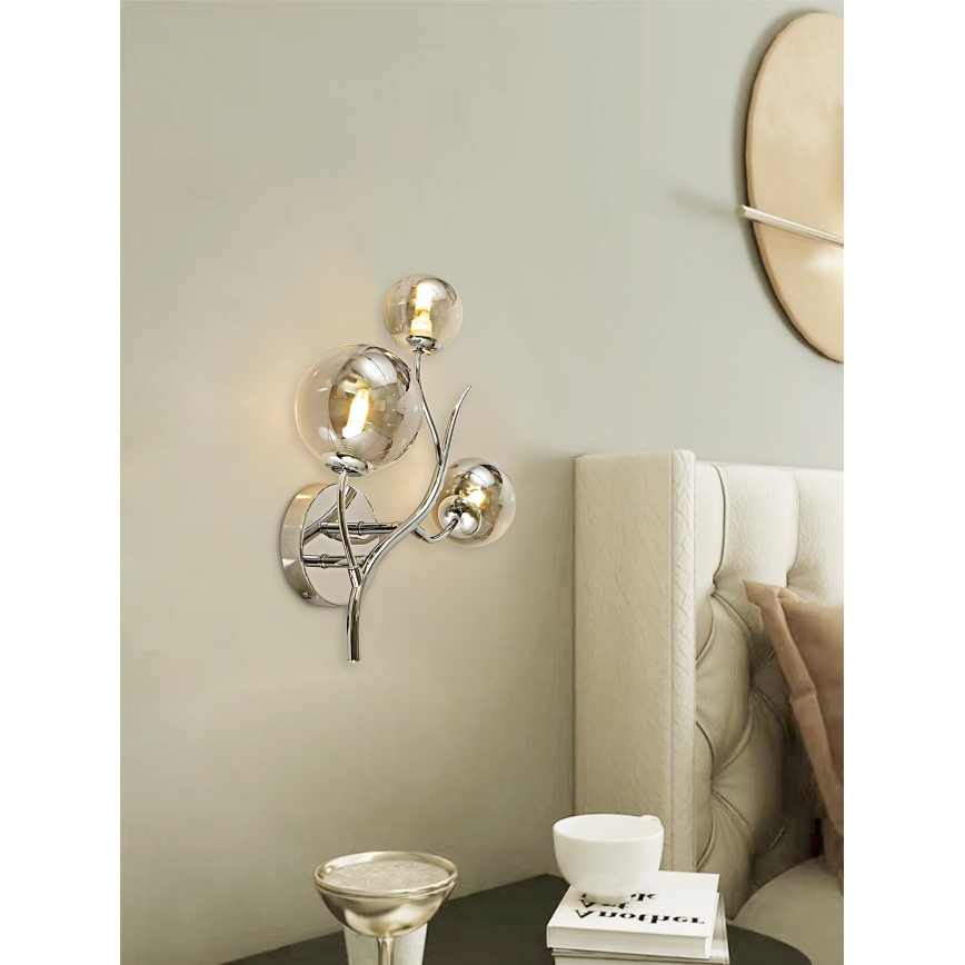 Brilagi - Iluminação de parede LED MISTEL 3xG9/3W/230V cromado brilhante/fumado