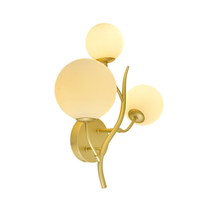 Brilagi - Iluminação de parede LED MISTEL 3xG9/3W/230V dourado/branco