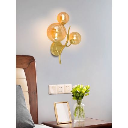 Brilagi - Iluminação de parede LED MISTEL 3xG9/3W/230V dourado