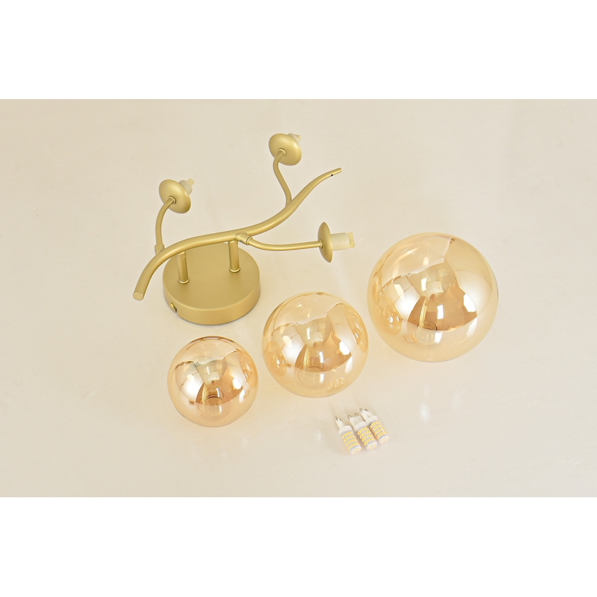 Brilagi - Iluminação de parede LED MISTEL 3xG9/3W/230V dourado