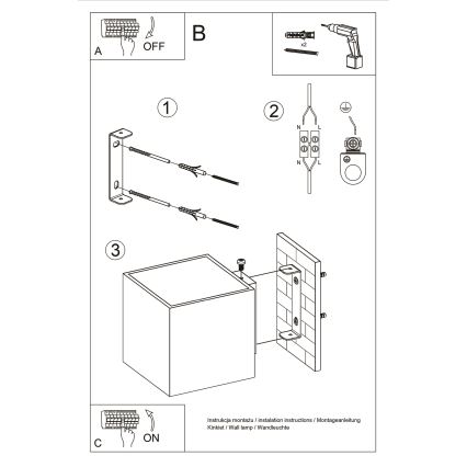 Brilagi -  Foco de parede LED MURO 1xG9/3,5W/230V