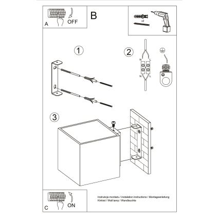 Brilagi -  Foco de parede LED MURO 1xG9/4W/230V preto