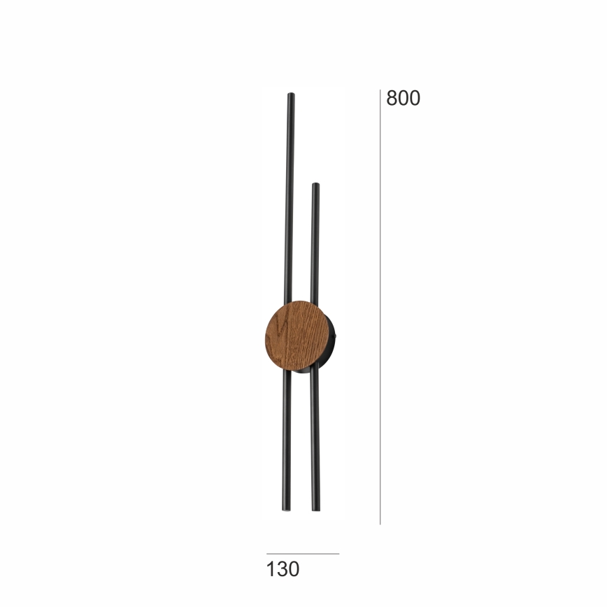 Brilagi - Iluminação de parede LED WOODY COLLINE LED/15W/230V 80 cm carvalho cereja