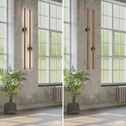 Brilagi - Iluminação de parede LED WOODY LINE LED/12W/230V 120 cm carvalho cereja