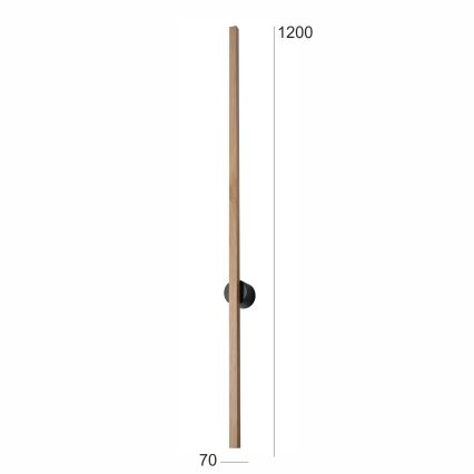Brilagi - Iluminação de parede LED WOODY LINE LED/12W/230V 120 cm carvalho