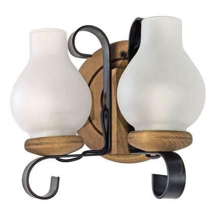Brilagi - Iluminação de parede ROATA APLICA 2xE14/40W/230V faia