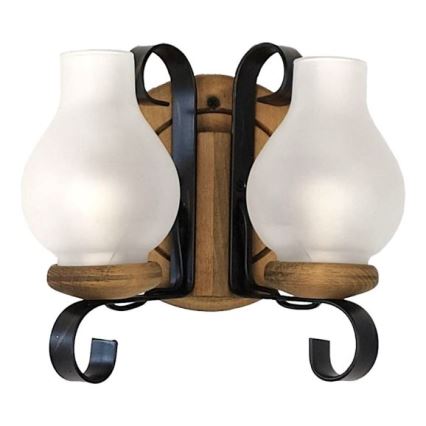 Brilagi - Iluminação de parede ROATA APLICA 2xE14/40W/230V faia