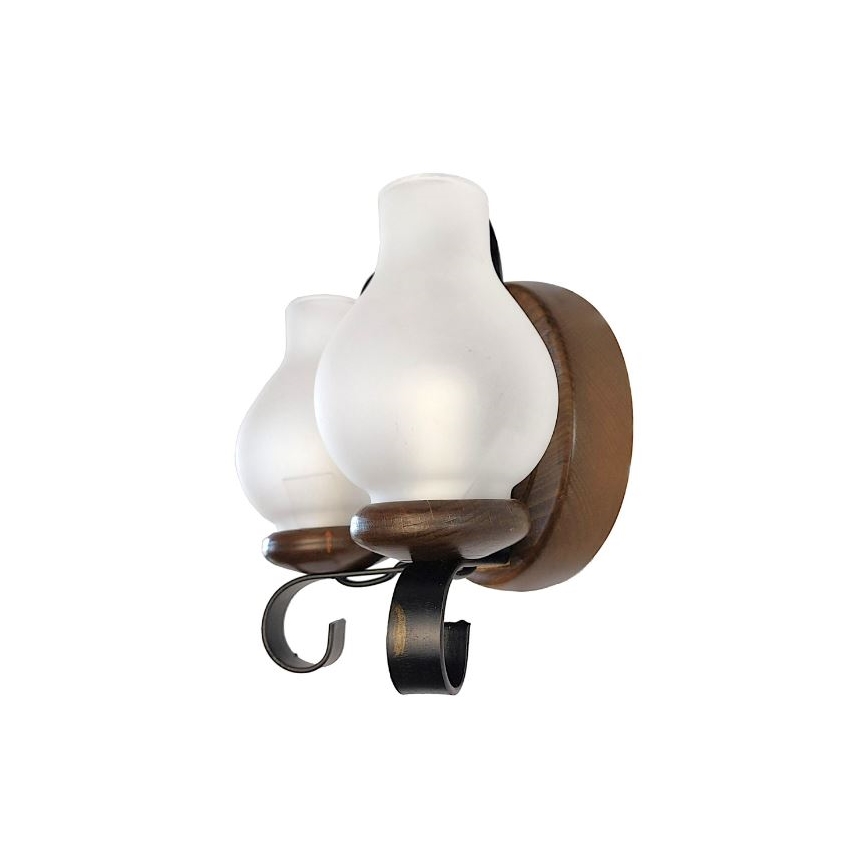 Brilagi - Iluminação de parede ROATA APLICA 2xE14/40W/230V faia/nogueira