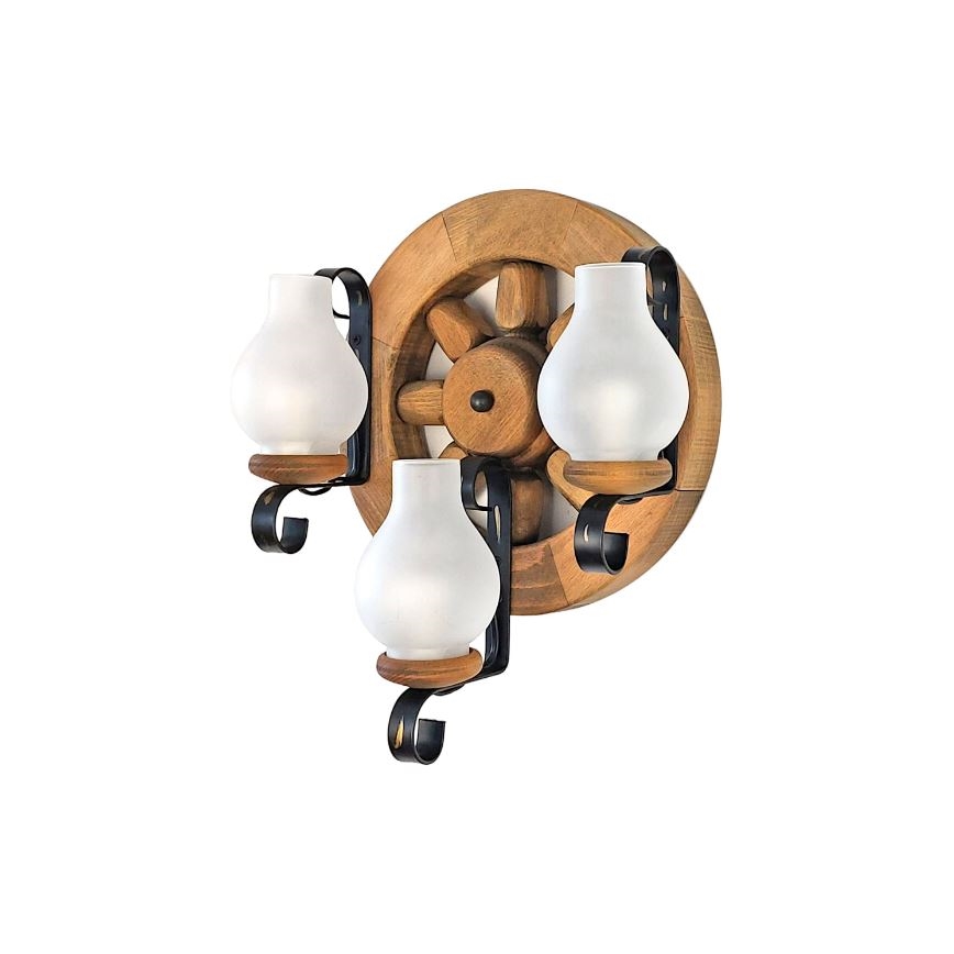 Brilagi - Iluminação de parede ROATA APLICA 3xE14/40W/230V faia