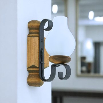 Brilagi - Iluminação de parede RUSTIC 1xE14/40W/230V faia