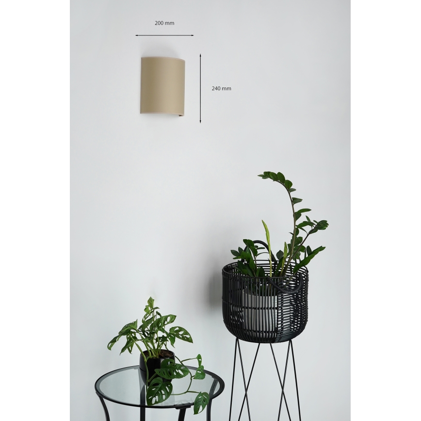Brilagi - Iluminação de parede SEMI 1xE27/15W/230V bege