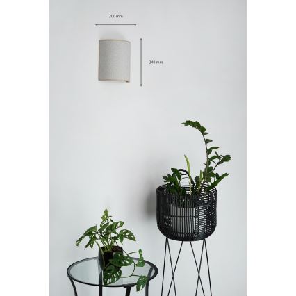 Brilagi - Iluminação de parede SEMI 1xE27/15W/230V cinzento claro