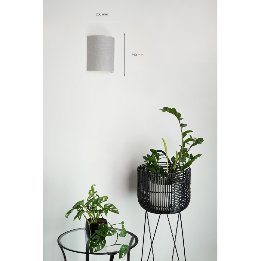 Brilagi - Iluminação de parede SEMI 1xE27/15W/230V cinzento