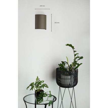 Brilagi - Iluminação de parede SEMI 1xE27/15W/230V diâmetro 20 cm castanho