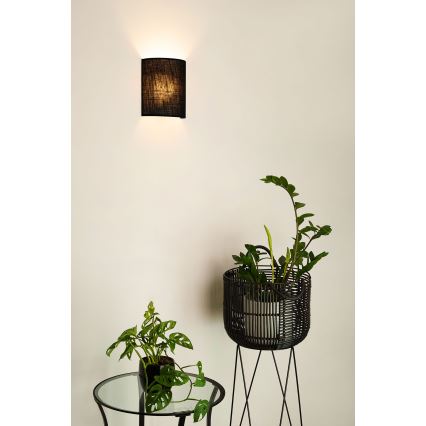 Brilagi - Iluminação de parede SEMI 1xE27/15W/230V preto