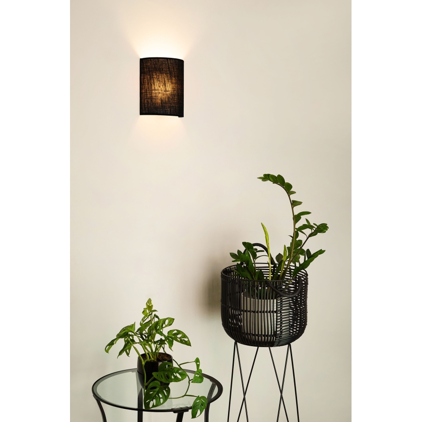 Brilagi - Iluminação de parede SEMI 1xE27/15W/230V preto