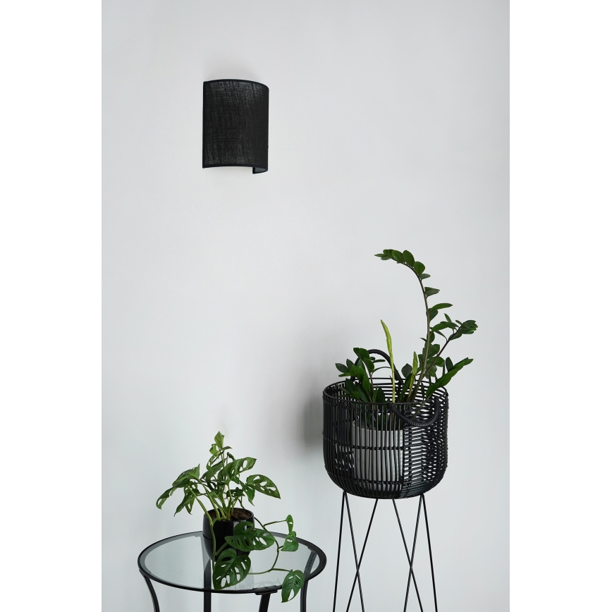Brilagi - Iluminação de parede SEMI 1xE27/15W/230V preto