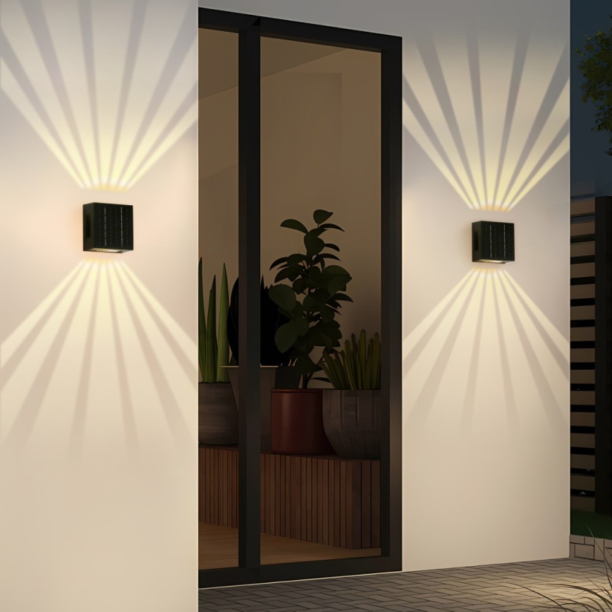 Brilagi - Iluminação de parede solar LED BLOCK LED/2W/3,7V IP44
