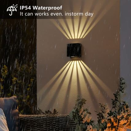 Brilagi - Iluminação de parede solar LED BLOCK LED/2W/3,7V IP44