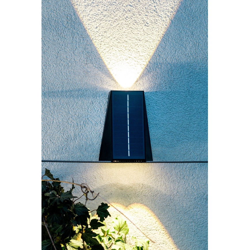 Brilagi - Iluminação de parede solar LED PYRAMID LED/2W/3,2V 1300 mAh IP54