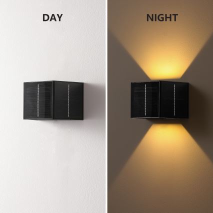 Brilagi - Iluminação de parede solar LED SOLAR CUBE LED/2W/3,2V 1300 mAh IP54