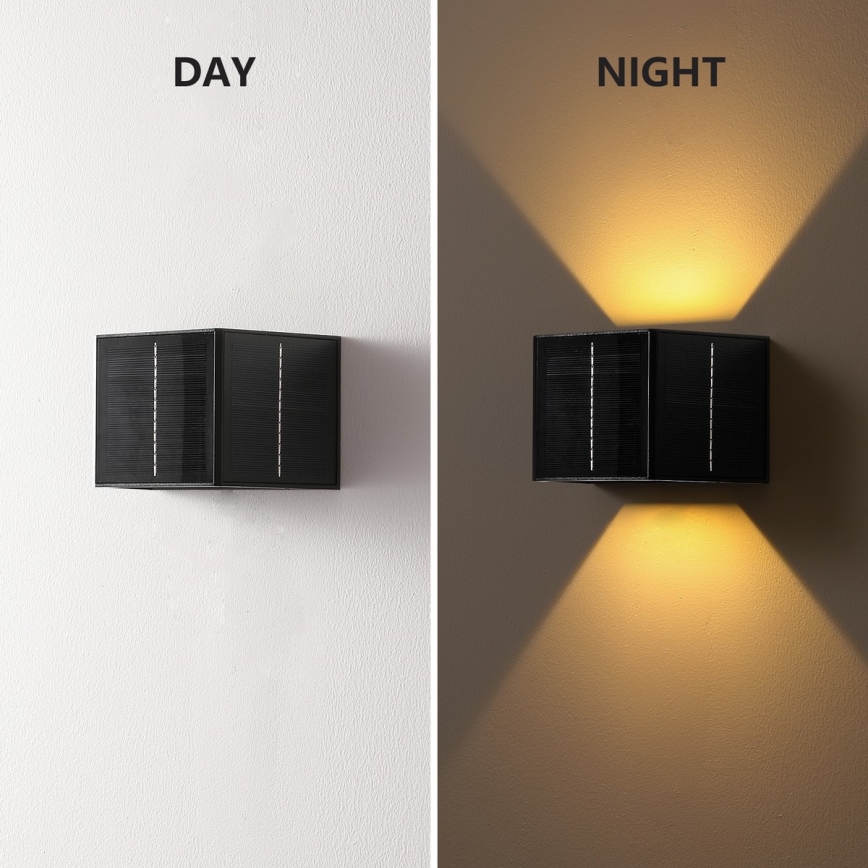Brilagi - Iluminação de parede solar LED SOLAR CUBE LED/2W/3,2V 1300 mAh IP54