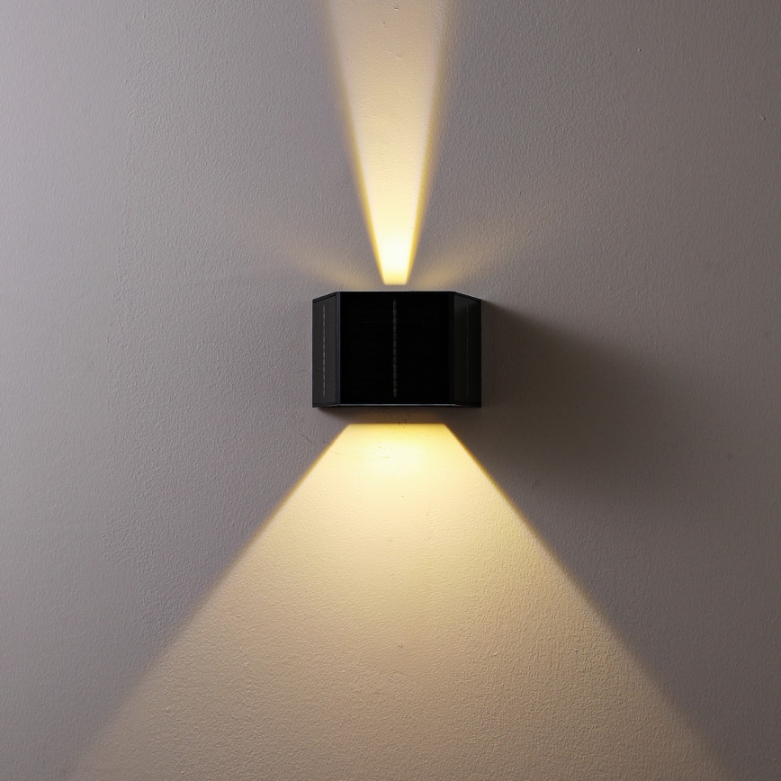 Brilagi - Iluminação de parede solar LED SOLAR CUBE LED/2W/3,2V 1300 mAh IP54
