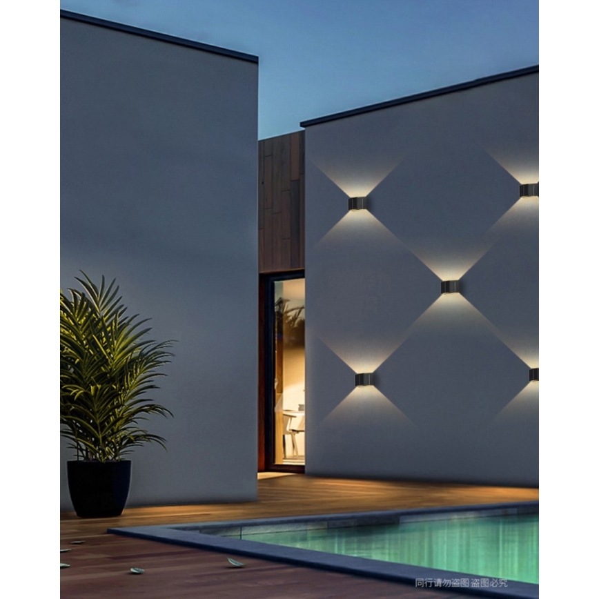 Brilagi - Iluminação de parede solar LED SOLAR CUBE LED/2W/3,2V 1300 mAh IP54