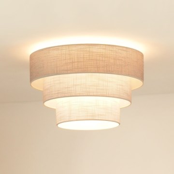 Brilagi - Iluminação de teto ALASKA LUNETA 1xE27/15W/230V diâmetro 45 cm cinzento/creme