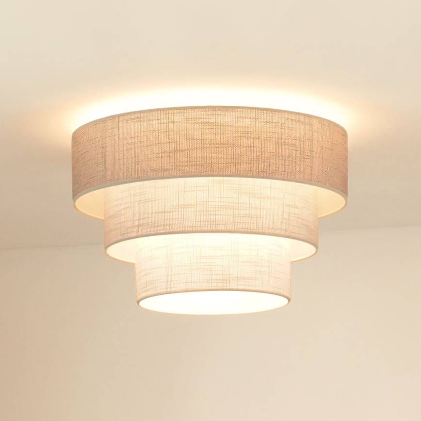 Brilagi - Iluminação de teto ALASKA LUNETA 1xE27/15W/230V diâmetro 45 cm cinzento/creme