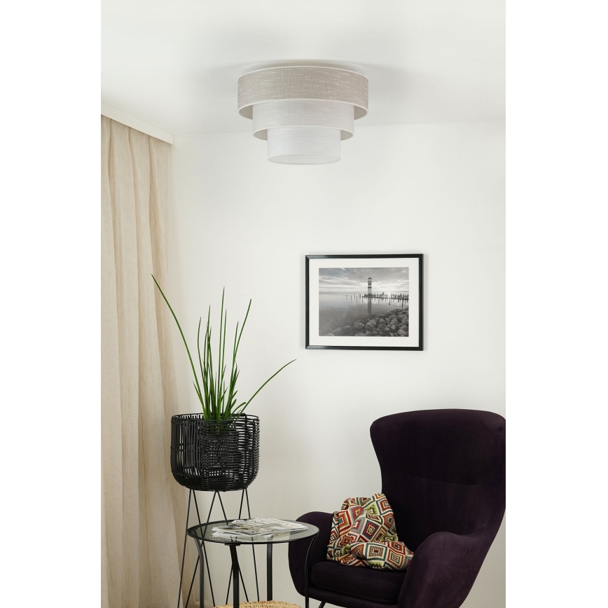 Brilagi - Iluminação de teto ALASKA LUNETA 1xE27/15W/230V diâmetro 45 cm cinzento/creme