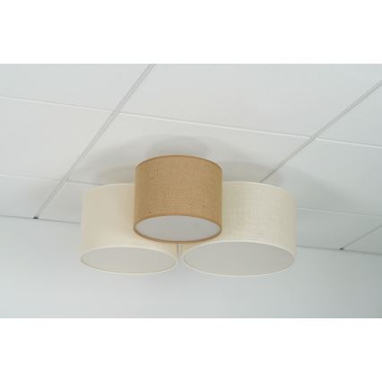 Brilagi - Iluminação de teto ARANHA 3xE27/15W/230V bege/creme