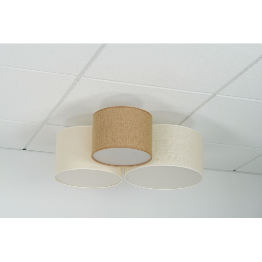 Brilagi - Iluminação de teto ARANHA 3xE27/15W/230V bege/creme