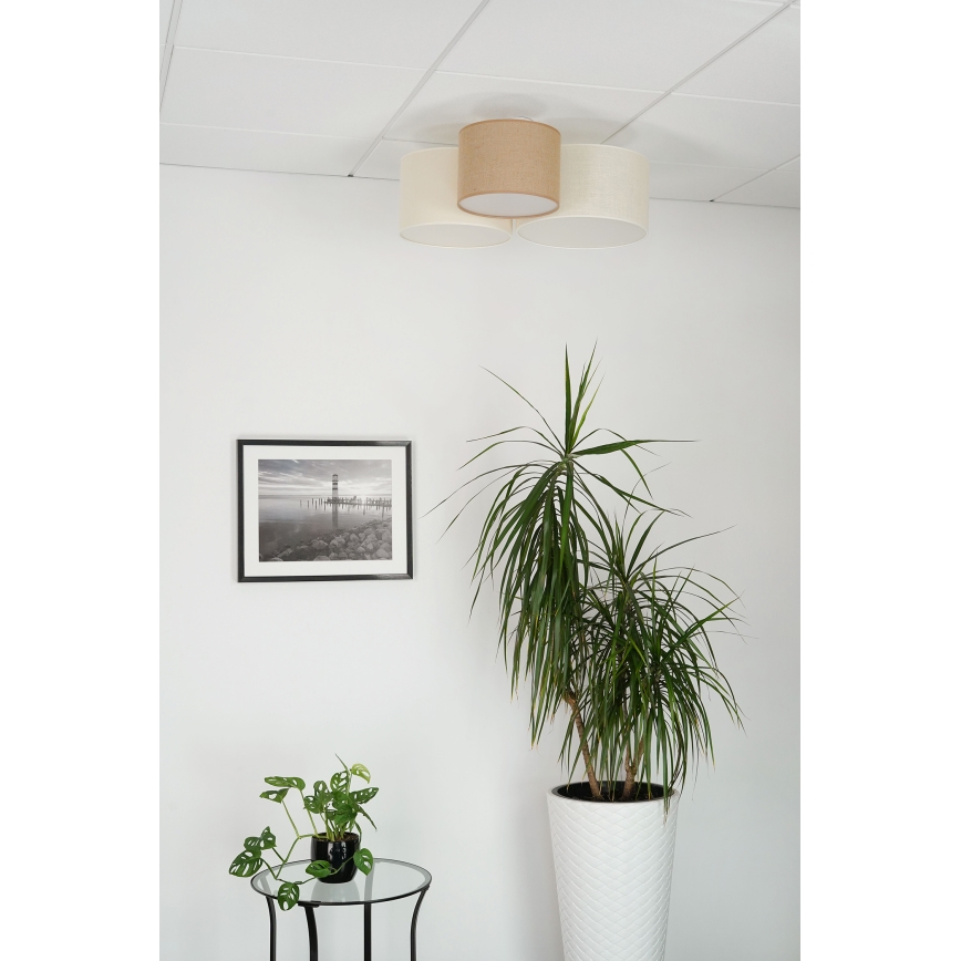 Brilagi - Iluminação de teto ARANHA 3xE27/15W/230V bege/creme